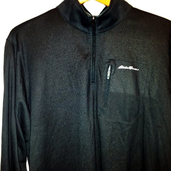 Eddie Bauer Men's Blue Performance Quarter Zip Long Sleeve Sz L